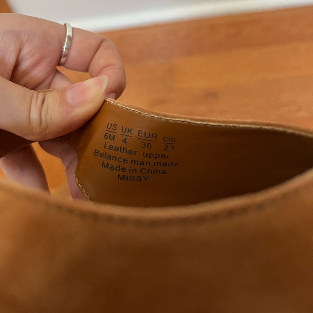 Com & Sens Tan Suede Wedges - Picture 5 of 5
